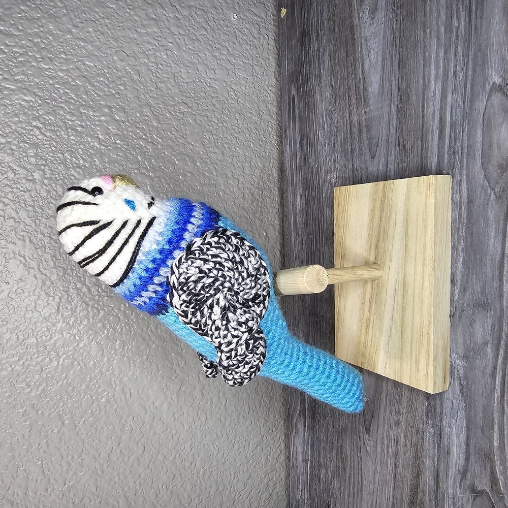 Crochet Parakeet In Perch